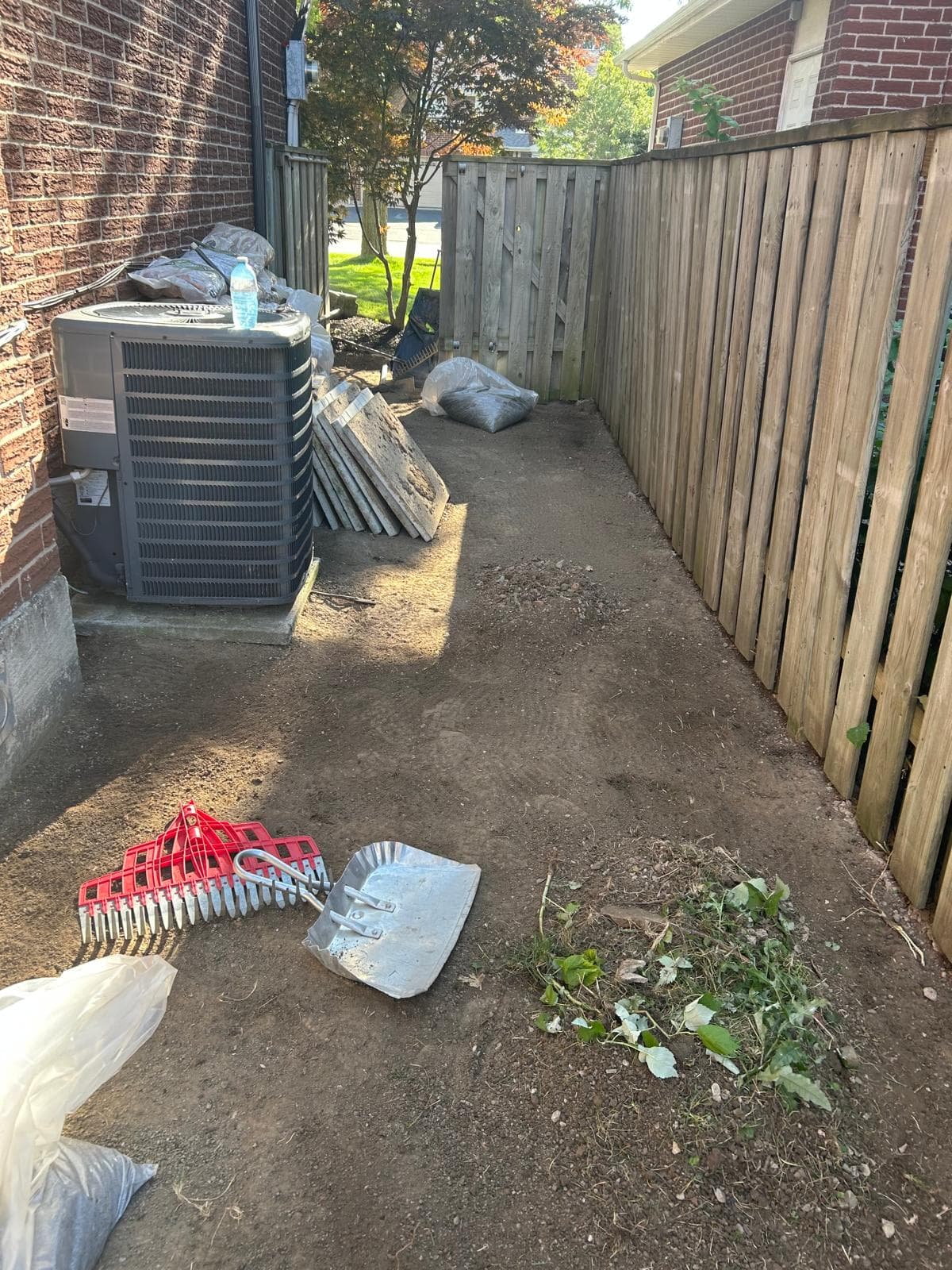 Side-of-House Full Clean-Up, Leveling & Preparation – Mississauga 1